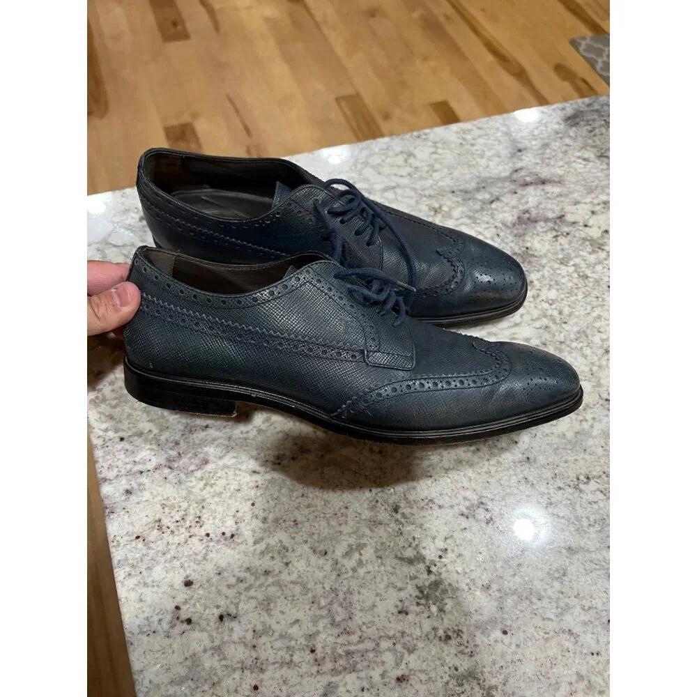 Tods Men’s Blue Leather Oxford Shoes - Size‎ 8